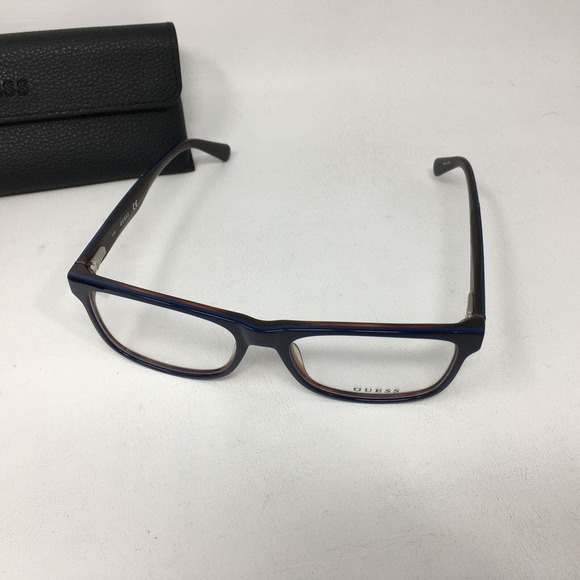 Guess GU 1943 Square Full Rim Designer Glasses, Men's Matte Blue 56-17-145 - Picture 8 of 14